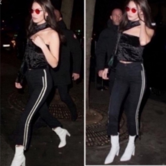 Mother Jeans Insider Crop Step Fray Guilty Racer Stripe - Picture 12 of 13